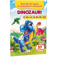 Dinozauri  - Formează imaginea + 57 autocolante 