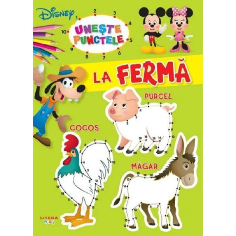 Disney bebe. Unește punctele. La fermă