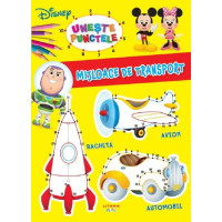 Disney. Unește punctele. Mijloace de transport