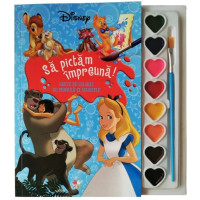 Disney. Să pictăm împreună! Carte de colorat cu pensulă și acuarele