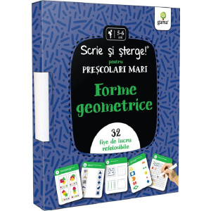 Forme geometrice. Scrie și șterge! 