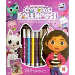 Gabby's Dollhouse. Set de colorat și de activități