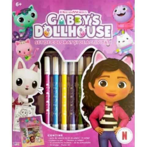Gabby's Dollhouse. Set de colorat și de activități