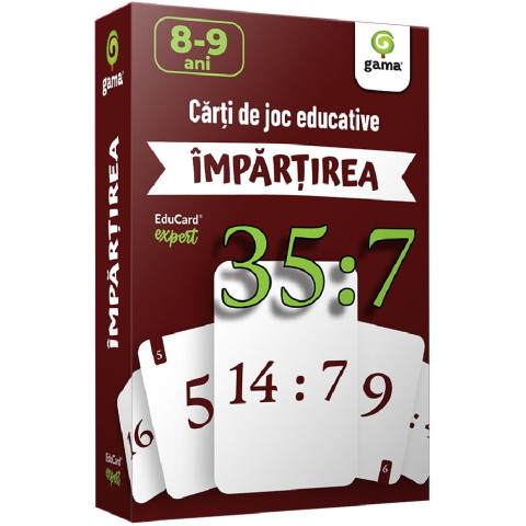 Împărțirea. Cărți de joc educative