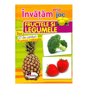 Învățăm prin joc. Fructele și legumele: 27 de carduri