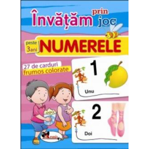 Învățăm prin joc numerele pentru + 3 ani. Cărți de joc educative