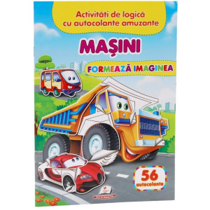 Mașini - Formează imaginea + 56 autocolante 