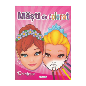 Măști de colorat: Prințese