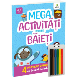 Mega activități pentru baieți. 4 postere uriașe