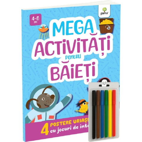 Mega activități pentru baieți. 4 postere uriașe