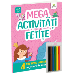 Mega activități pentru fetițe. 4 postere uriașe
