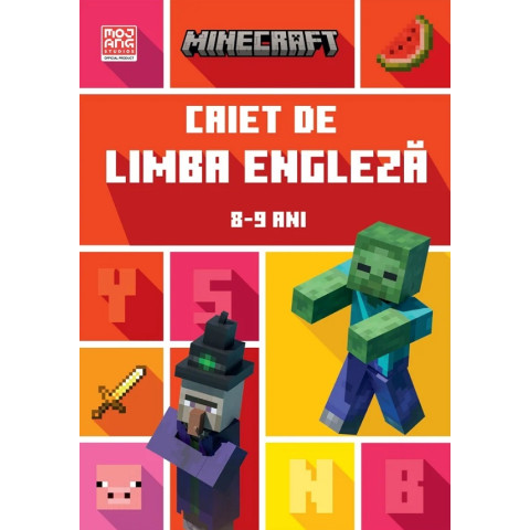 Minecraft. Caiet de limba engleza 8-9 ani