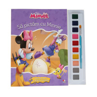 Minnie. Să pictăm cu Minnie. Carte de colorat cu pensulă și acuarele