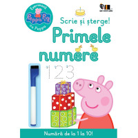 Peppa Pig: Exersează cu Peppa. Scrie și șterge! Primele numere