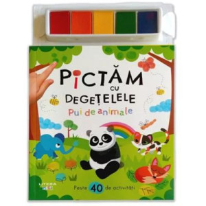 Pictăm cu degetelele. Pui de animale