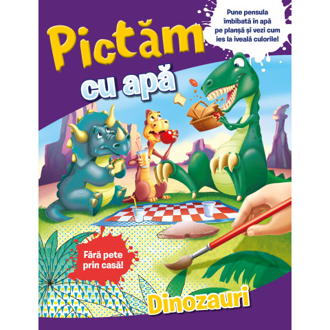 Pictăm cu apă. Dinozauri