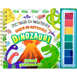 Pictează cu degetelele: Dinozauri
