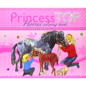 Princess top horses coloring book