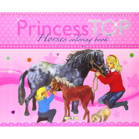 Princess top horses coloring book