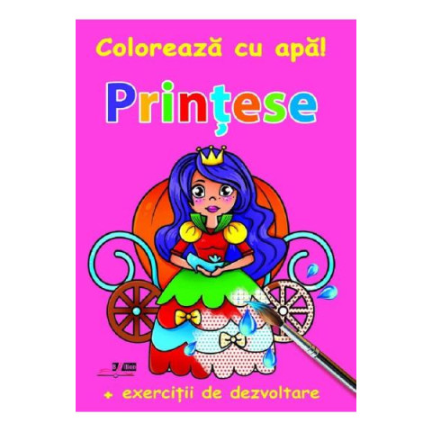 Prințese. Colorează cu apă! 