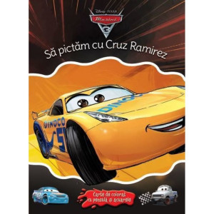 Mașini 3. Să pictăm cu Cruz Ramirez. Carte de colorat cu pensulă și acuarele