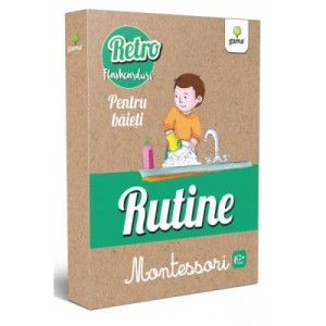 Rutine. Montessori pentru băieți. Retro-flashcarduri