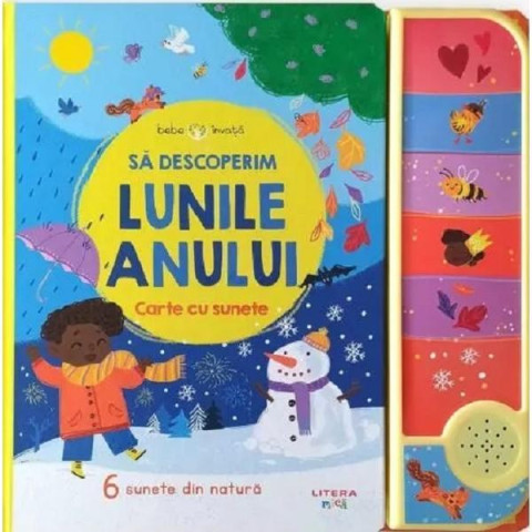 Bebe învață. Să descoperim lunile anului. Carte cu sunete