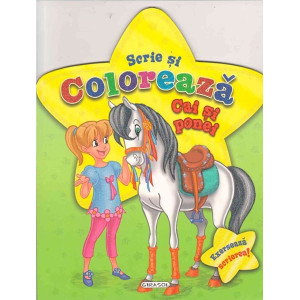 Scrie și colorează cai și ponei - 2