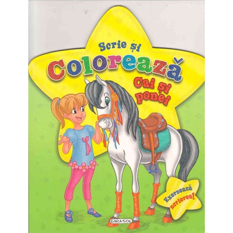 Scrie și colorează cai și ponei - 2