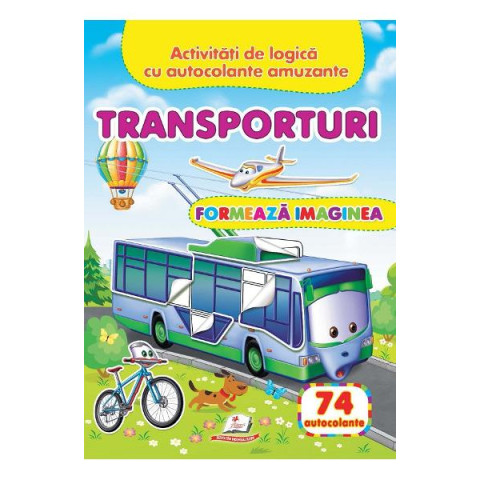 Transporturi: Formează imaginea. 74 autocolante