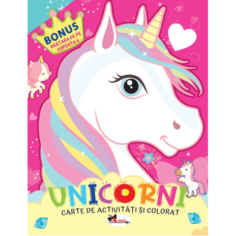 Unicorni. Carte de colorat cu activități