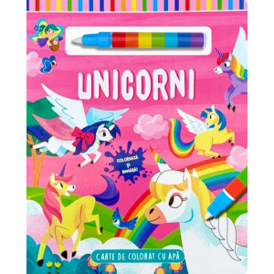 Unicorni. Carte de colorat cu apă