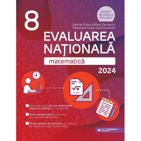 Matematică. Evaluarea Națională 2024. Clasa a VIII-a