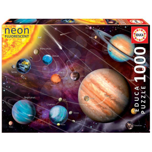 Puzzle Educa - Solar System neon, 1000 piese