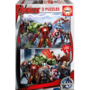 Puzzle Educa din 2 x 100 piese - Avengers