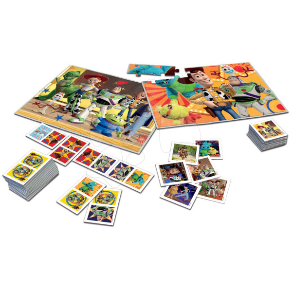 Superpack Toy Story - Joc Domino, Joc Identic, 2 x Puzzle 25 piese, Educa