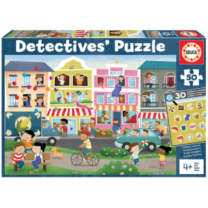 Puzzle oraș Detectives Busy Town Educa caută 30 articole 50 piese