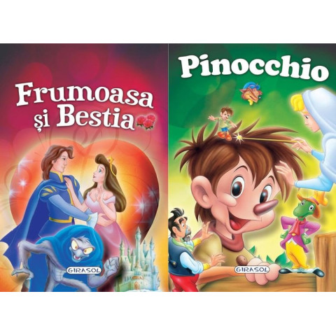 2 Povești: Frumoasa și Bestia și Pinocchio