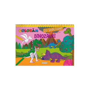 Colorăm cu șabloane: Dinozauri