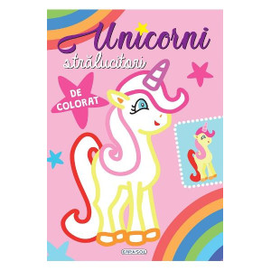 Unicorni strălucitori de colorat: Roz