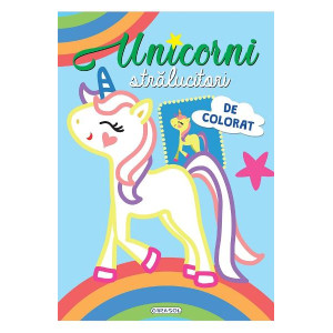 Unicorni strălucitori de colorat: Bleu