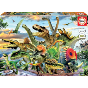 Puzzle Educa de 500 piese - Dinozauri