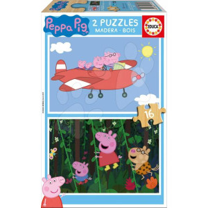 Educa, Puzzle 2x16 piese Peppa Pig