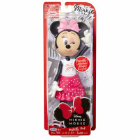 Păpușa Minnie Mouse cu fundiță roz, 24 cm