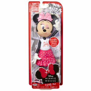 Păpușa Minnie Mouse cu fundiță roz, 24 cm