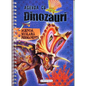 Agendă cu dinozauri. Agendă școlară permanentă