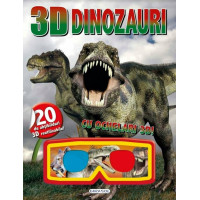 Carte 3D cu Abțibilduri Dinozauri