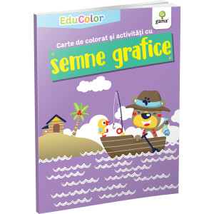 Carte de colorat și activități cu semne grafice