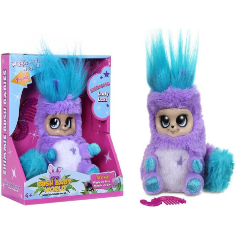 Jucărie de pluș Bush Baby World cu accesoriu pieptene Lexi