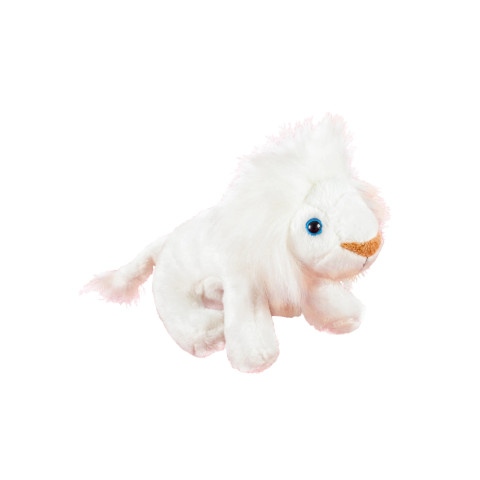 Jucărie de pluș leu alb, 14 cm, Momki